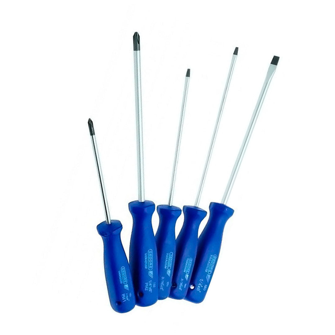 Jogo de Chaves de Fenda Simples e Cruzada 5pcs Gedore