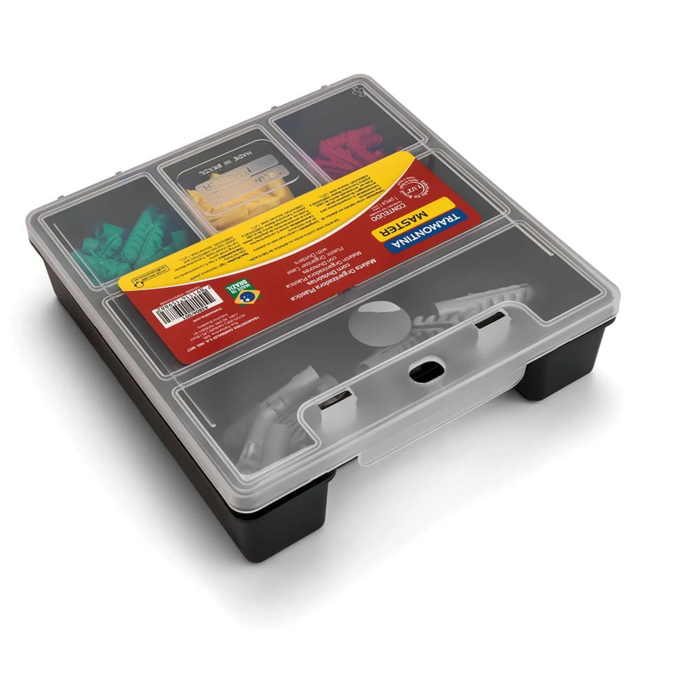 Organizador Plástico 7.1/2"" com Tampa e Divisórias Tramontina