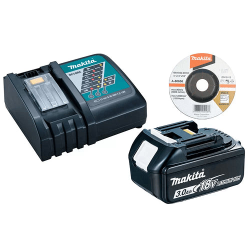 Esmerilhadeira Angular Bateria 5"" 125MM 2Bat+MAL MAKITA