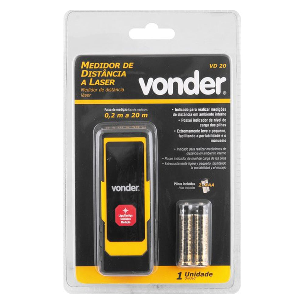 Medidos Distancia Laser VD20 Vonder