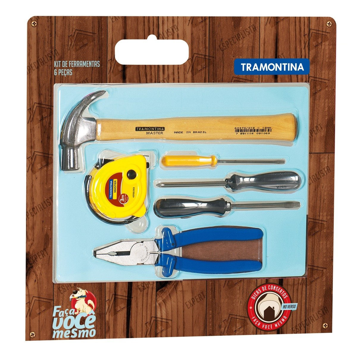 Kit de Ferramentas Tramontina Marceneiro 6 Peças