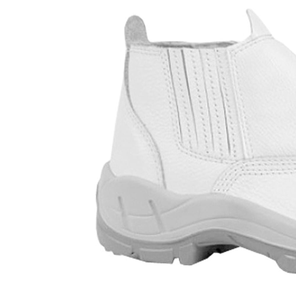 Bota de Microfibra Bico Aço com Elástico N40 Branco CA38530 Bracol