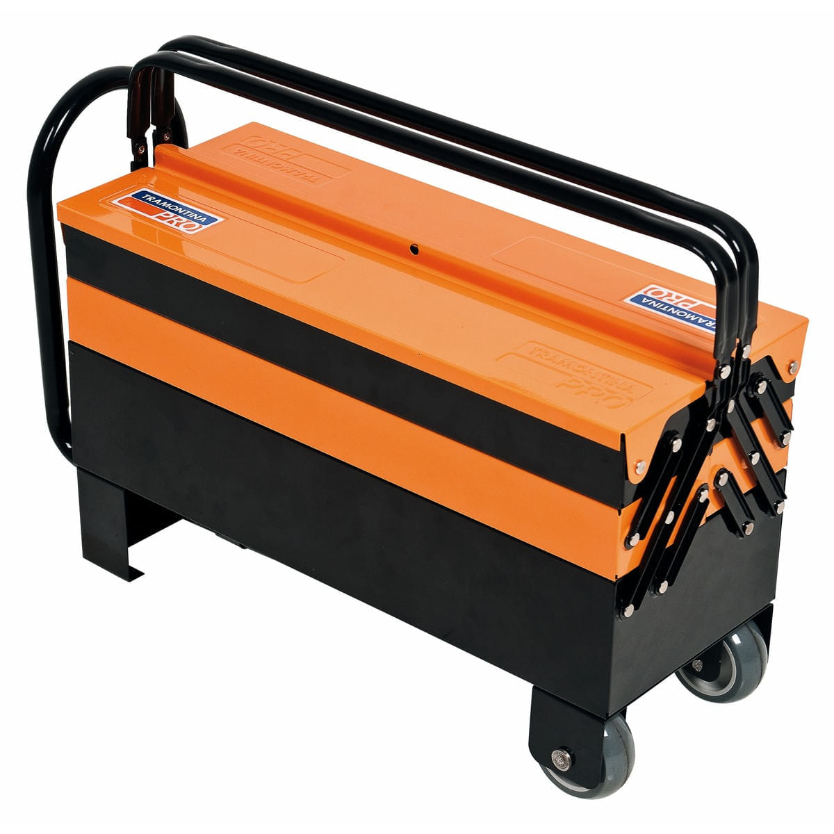 Caixa Sanfonada Cargobox Rodas Puxador 5 Gavetas Tramontina