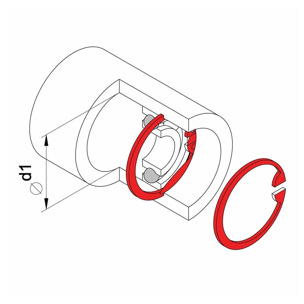 Alicate para Anéis Interno Curvo PRO Tramontina