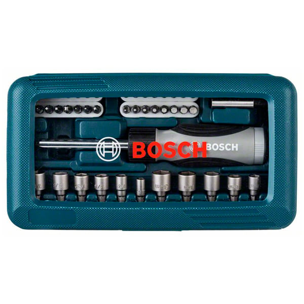 Jogo de Bits e Soquetes Com 46 Peças Bosch