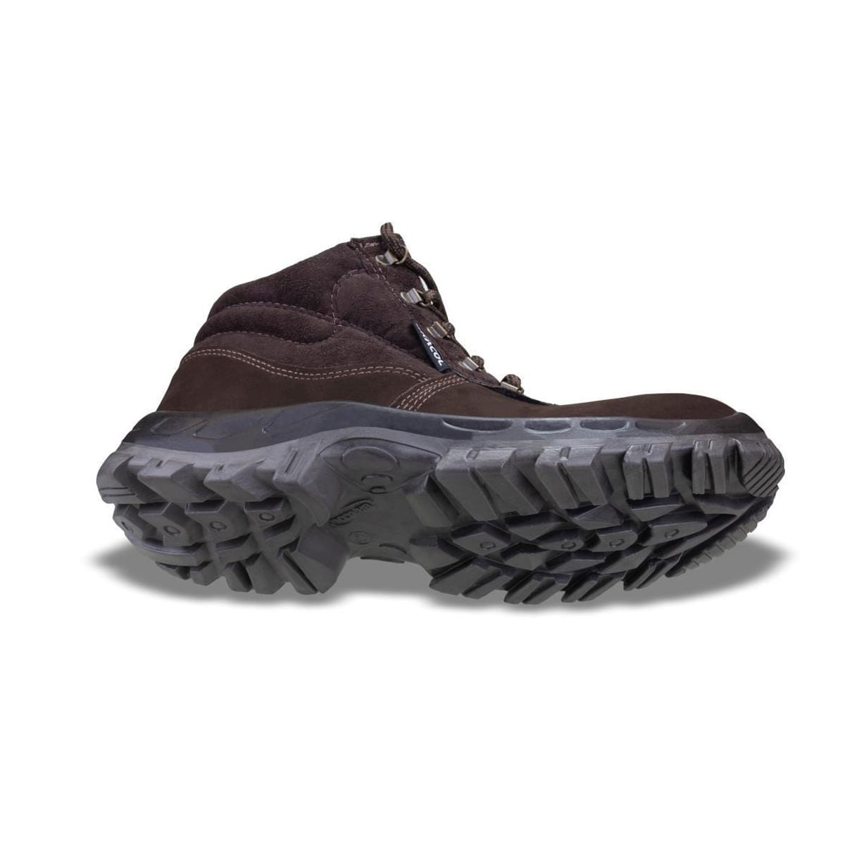 Bota Camurça Bico Plástico c/ Cadarço Marrom n°35 Bracol