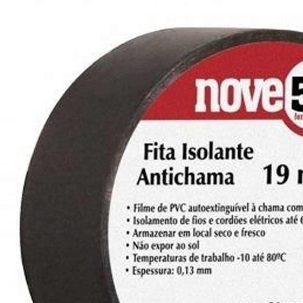 Fita Isolante 19mmX10m Preta Nove54