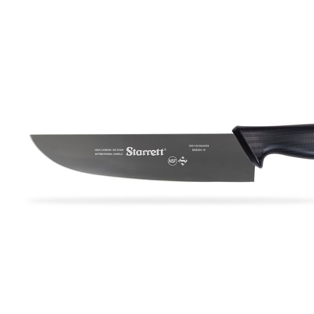 Faca Starrett Carne Refile Mesa 10" 25cm Cabo Preto