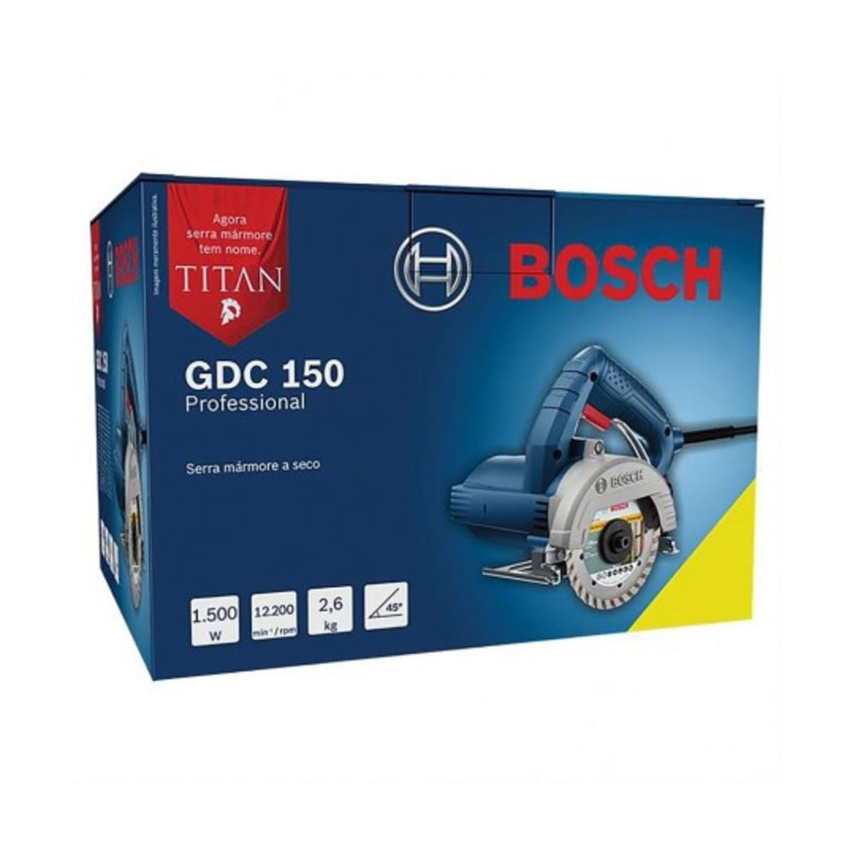 Serra Mármore A Seco Bosch Gdc 150 Titan 1500W 220V Com 2 Discos