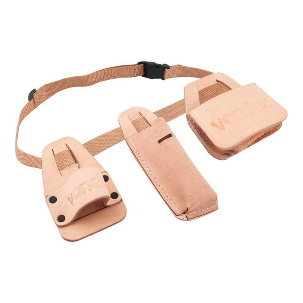 Cinto de Couro/Nylon Marrom Para Carpinteiro Vonder