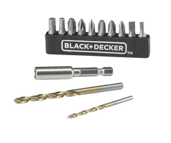 Parafusadeira e Furadeira Bateria 12v 3/8 10mm com 13 peças Black & Decker