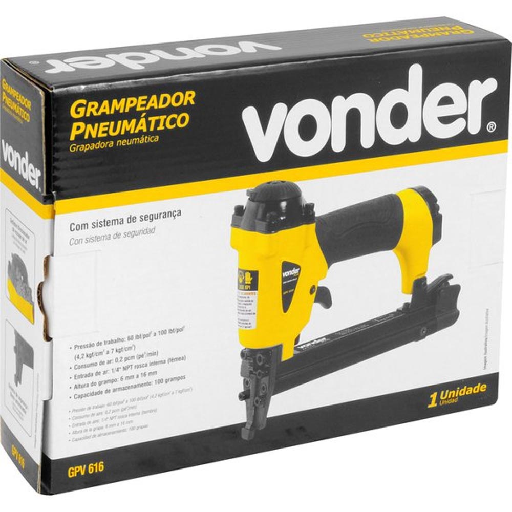 Grampeador Pneumático 6-16mm GPV 616 Vonder