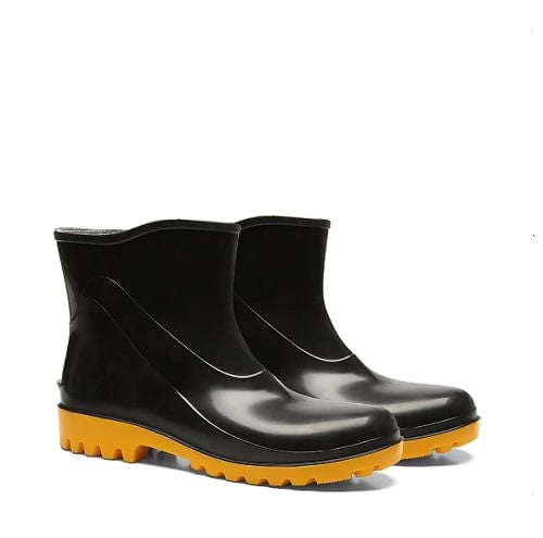Bota Pvc Bracol PT/AM 16CM N44 CA37456 Sem/Forro