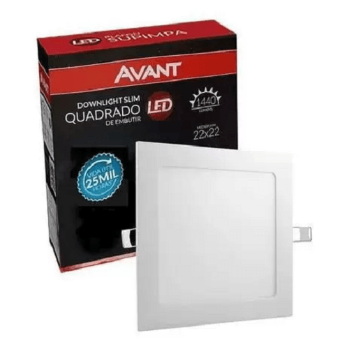 Painel Pop 18w Embutido Quadrado Branco AVANT