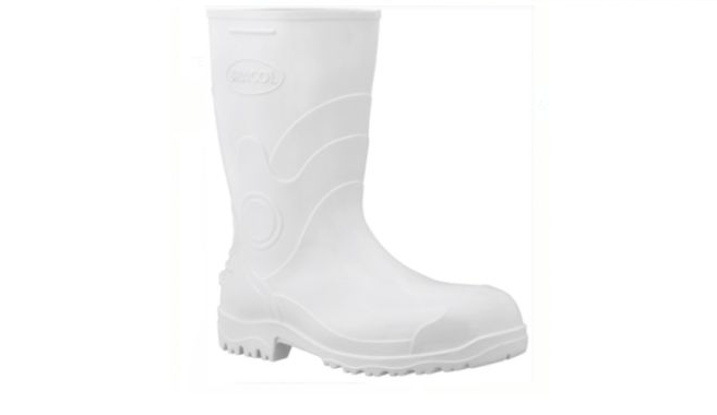 Bota Pvc Branca 28cm Sem Forro Cano Curto N°40 Bracol