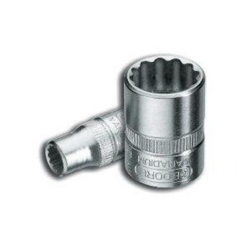 Soquete Estriado 1/4'' mm Gedore