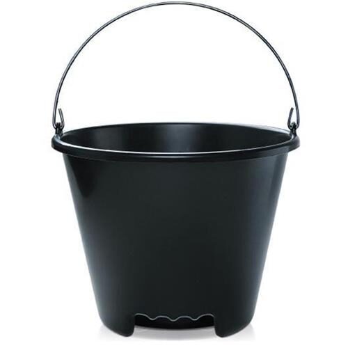 Balde Plastico Preto Com Alca 12l Brasil Plast