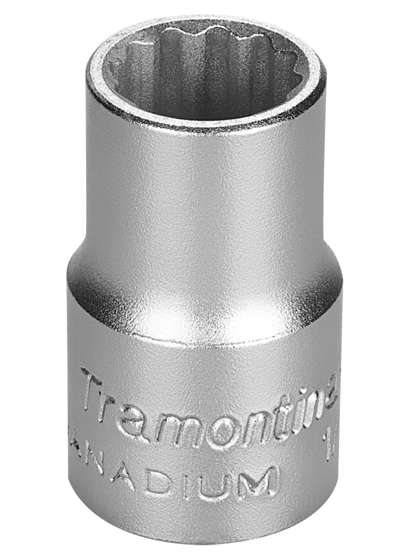 Soquete M 14mm Estriado Em Aco Encaixe 1/2" Tramontina Pro