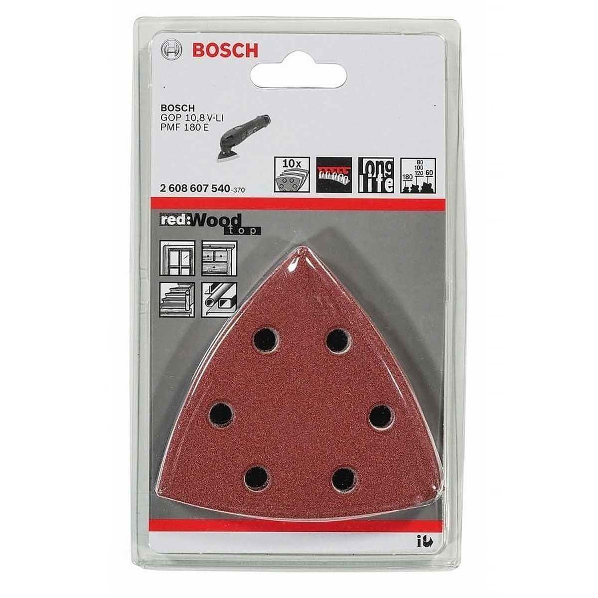 Lixa Para Madeira Vermelha Bosch