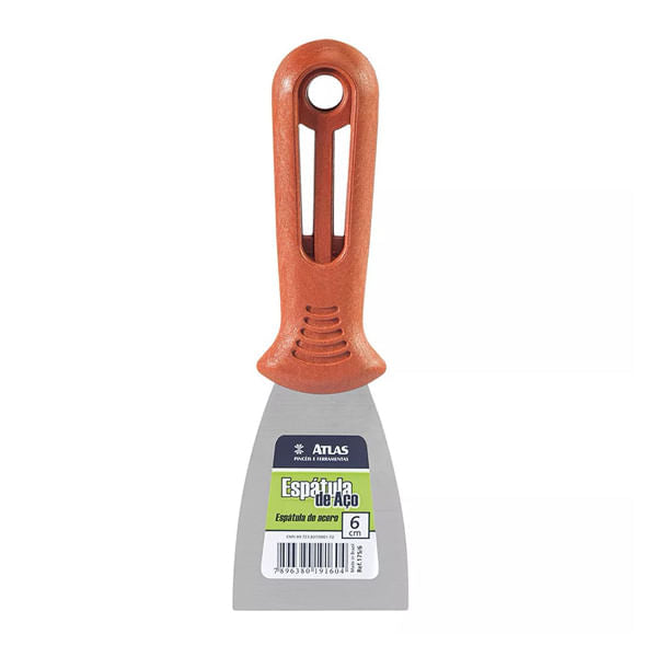 Espatula Metalica 60mm Cabo Plastico Atlas