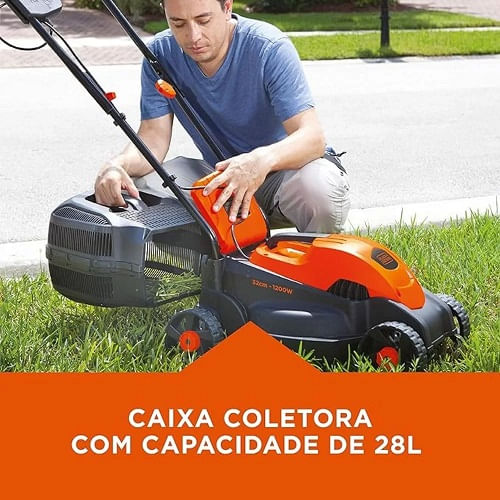 Máquina de Corta Grama Black Decker  Manual 32CM 1200W Com Coletor