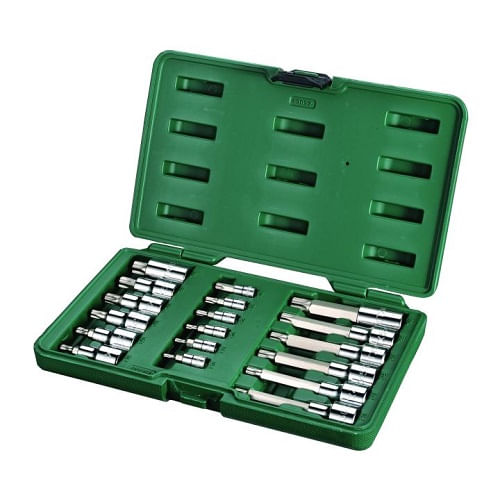 Jogo Bits/Soquetes Torx 018Pçs 1/4''-1/2'' Sata