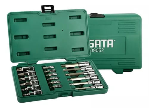 Jogo Bits/Soquetes Torx 018Pçs 1/4''-1/2'' Sata