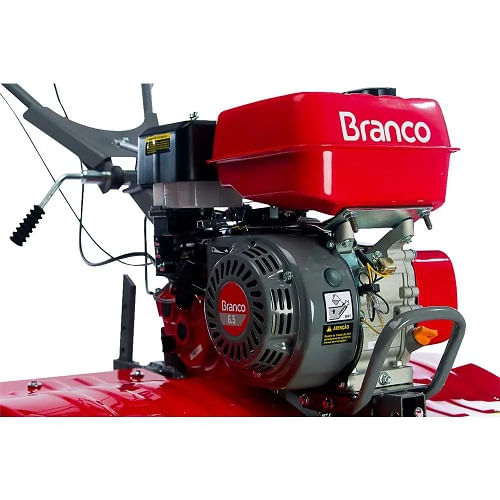 Trator Multicutivador Branco Com Motor Gasolina  6,5HP