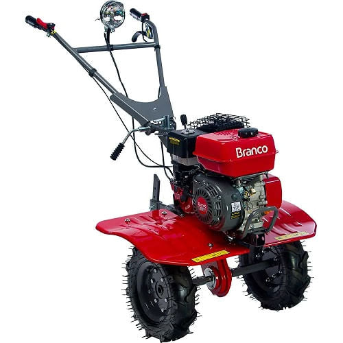 Trator Multicutivador Branco Com Motor Gasolina  6,5HP