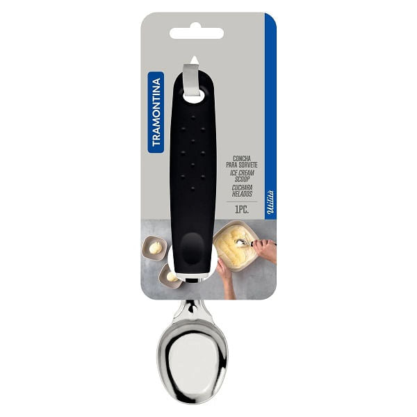 Conha Para Soverte Tramontina  Inox Com Cabo Preto