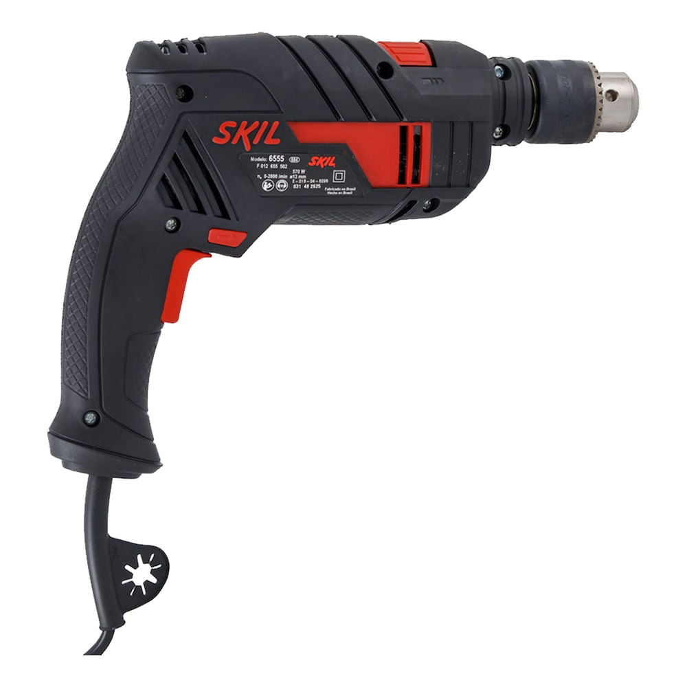 Furadeira de Impacto Skil 6555 1/2" 570W  Com 23 Acessorios
