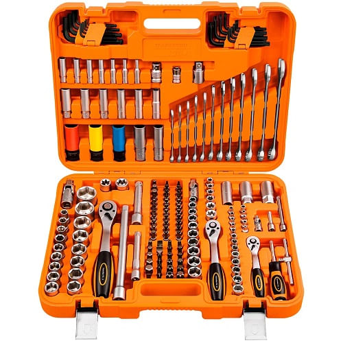 Kit Ferramenta Tramontina 176 Peças Manuais Com Maleta