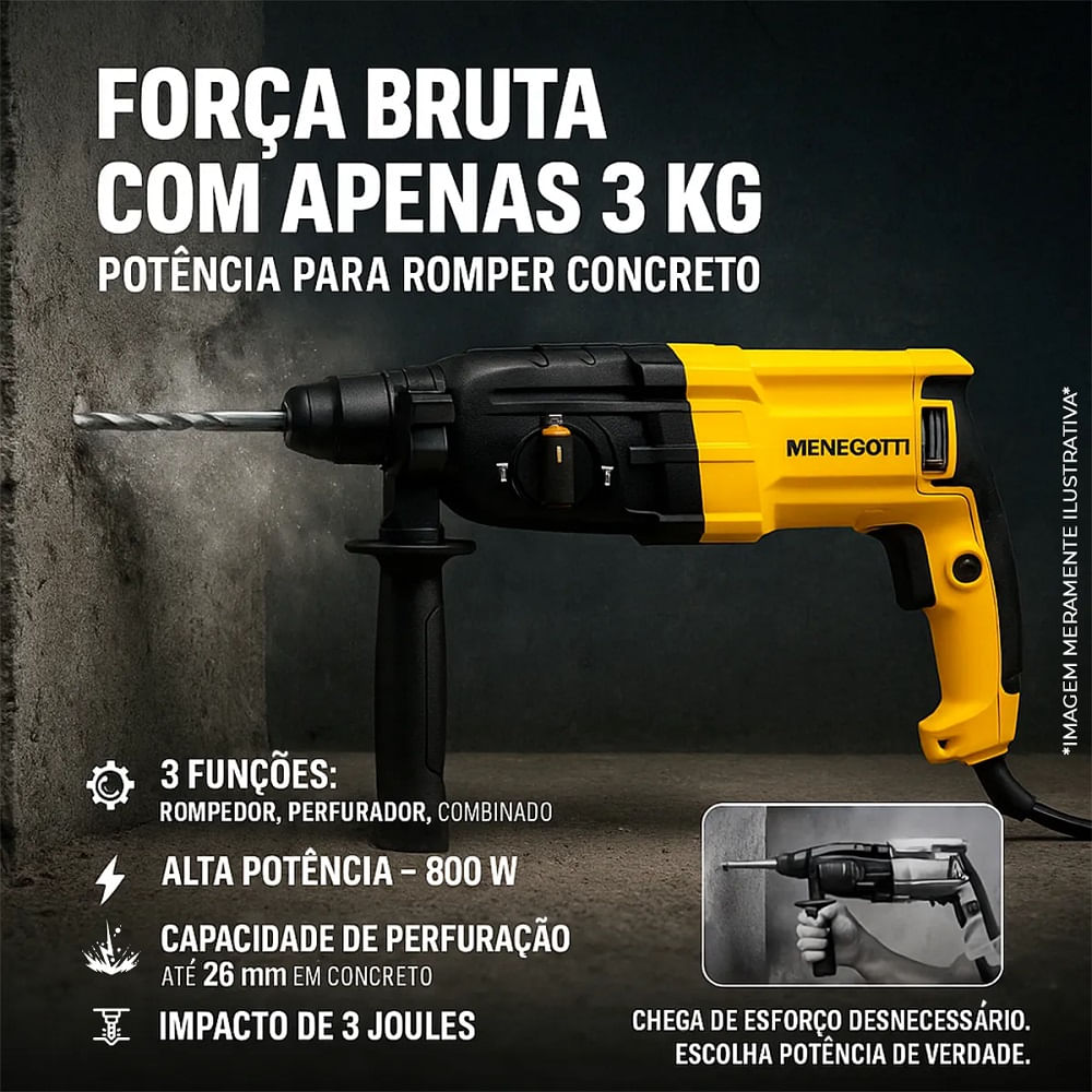 Martelete Rompedor Menegotti  MMR800W 220V 40870149