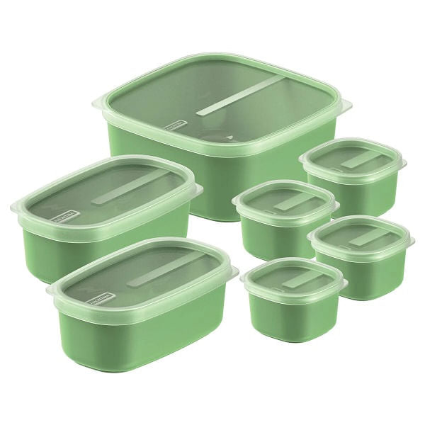 Pote Polipropileno Tramontina Jogo 7 Peças Verde Mixcolor
