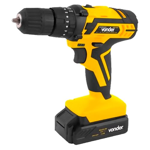Parafusadeira Furadeira Impacto Bateria 3/8 12vMaleta Vonder