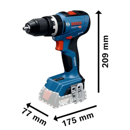 Parafusadeira Furadeira GSB 18V-65 á Bateria Bosch Com Maleta+Bateria