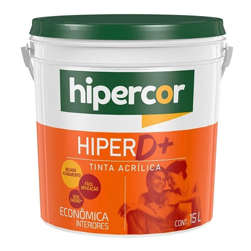 Tinta Acrilica Hipercor Hiperlar 15L Vermelho Caribe
