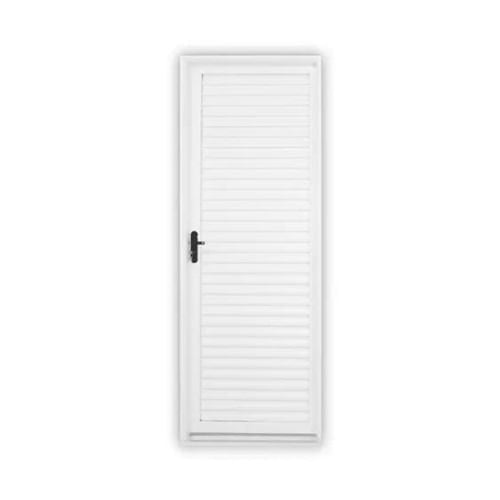 Porta Aluminio Giro Veneziana Branco Lado Direiro 0,60X2,10M (LxA)