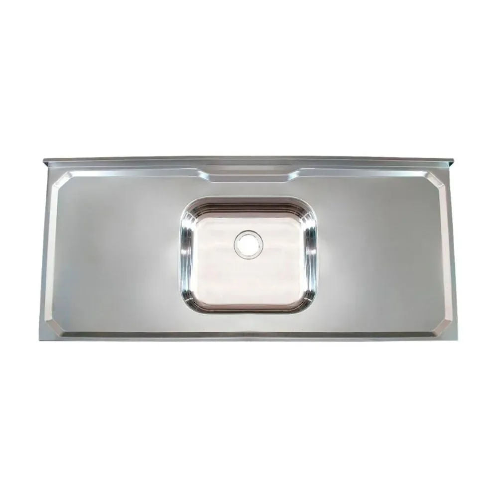Pia Aço Inox  Concretada 1,00 1 Cuba  Sem/Válvula Lisa/Stand  Inoxsul