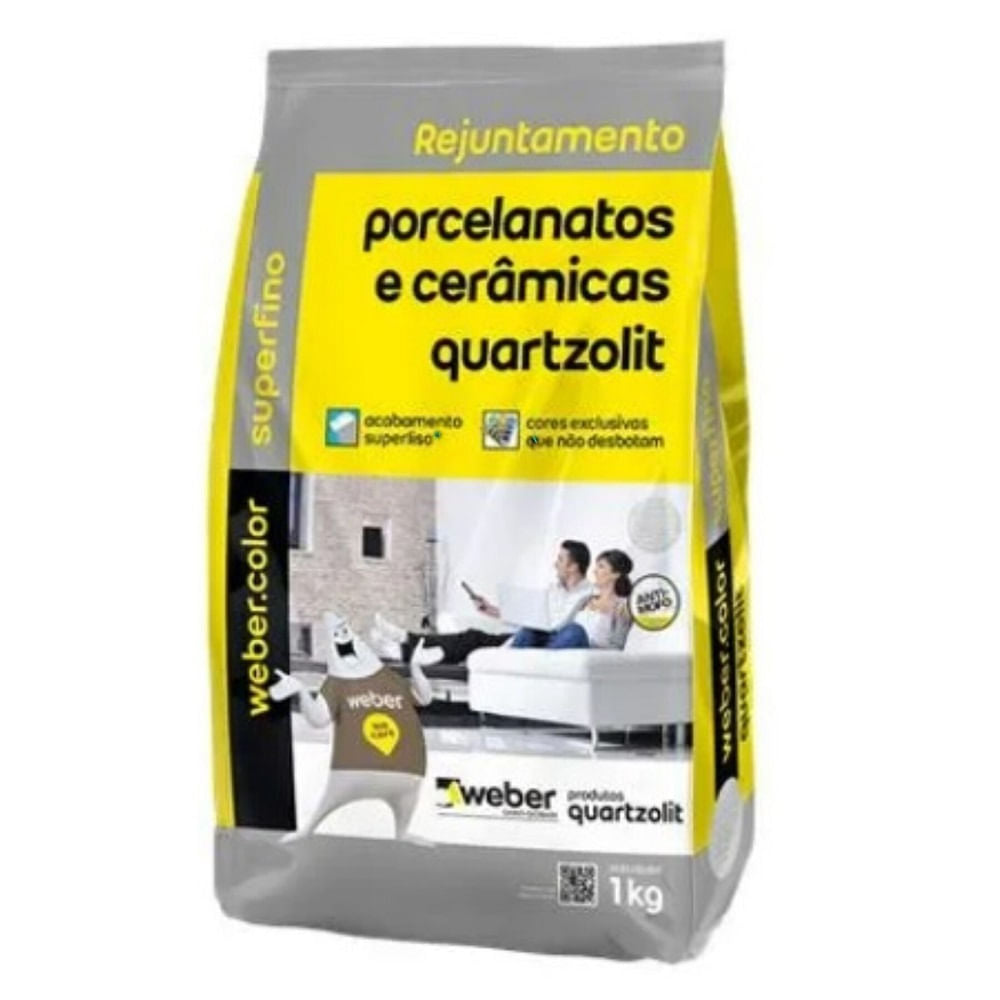 Rejunte 01KG Quartzolit  Porcelanato Branco
