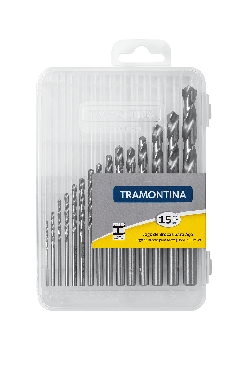 Jogo de Broca Com/15Peças HSS 1/16'-3/8' TRAMONTINA 43125515
