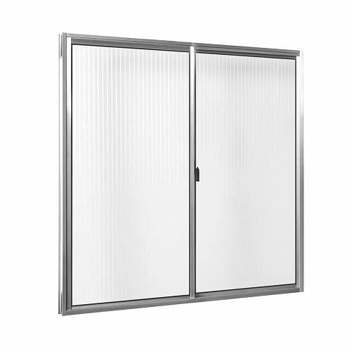 Janela de Aluminio Correr Home Natural Vidro Canelado 1,00X1,00CM PP 2FL