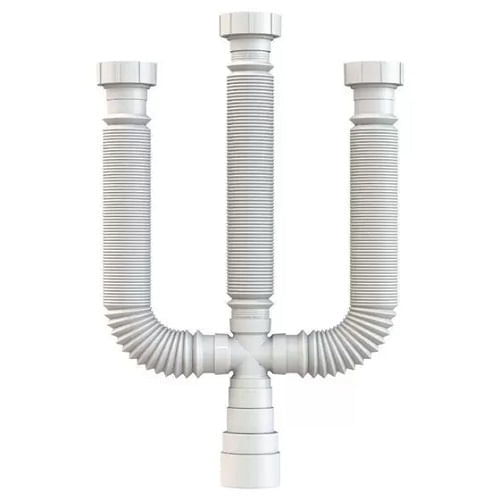 Sifão Ajustável Multiuso Triplo Branco DN38-50M DURALE