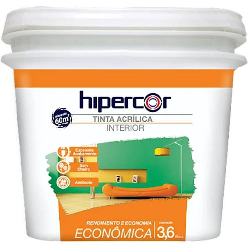 Tinta Latéx Hipercor Acrilico Econ Hiper D+ Pessego 3,6L