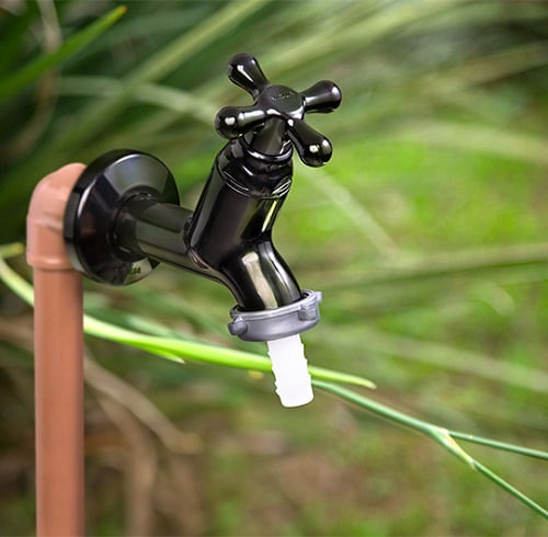 Torneira Para Jardim Viqua 1/2-3/4' Preto Maruja