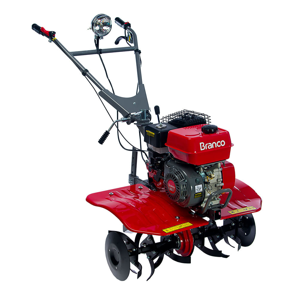 Trator Multicutivador Branco Com Motor Gasolina  6,5HP