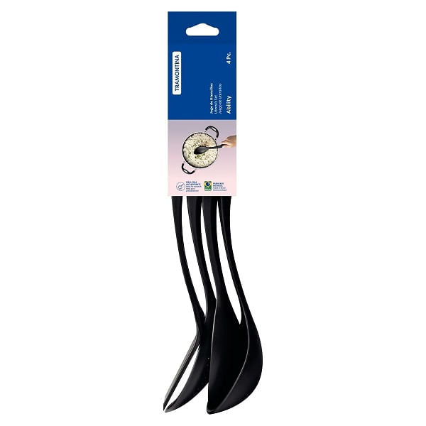 Utensilio Nylon Tramontina  Ablity 4 peças Preto