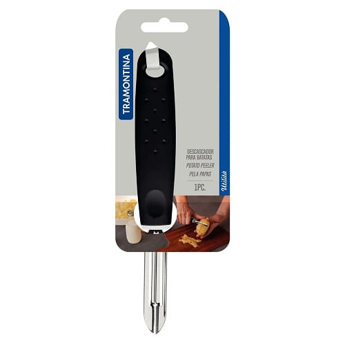 Descascador Para Batatas Tramontina Manual Inox Com Cabo Preto