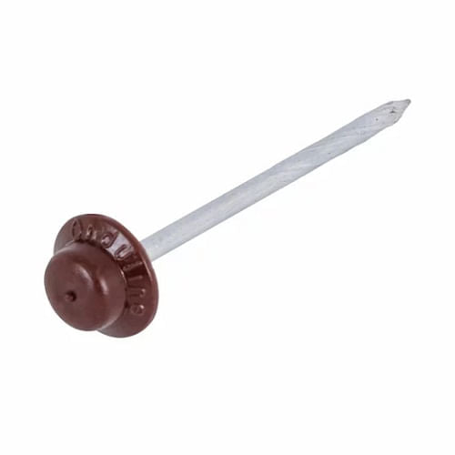 Kit de Fixação Onduline Com/Prego+Anilha Vermelho/Marrom