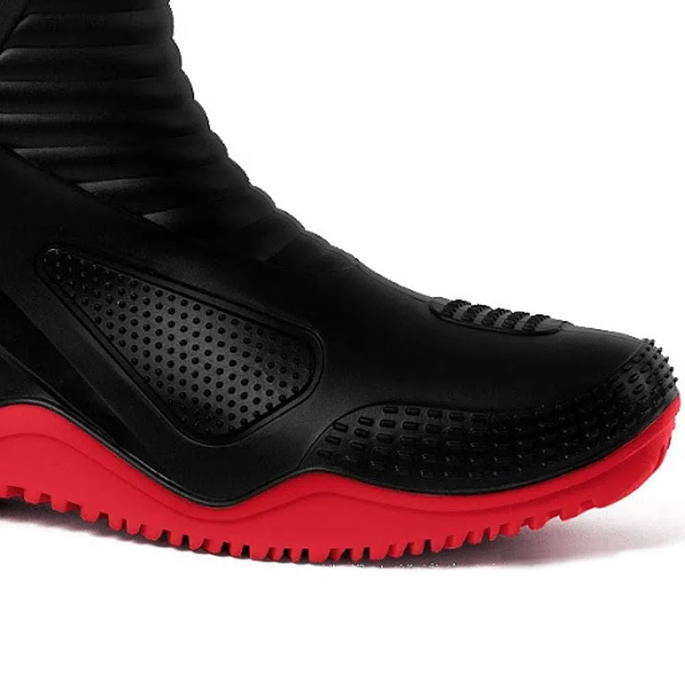 Bota Pvc Preta Com Solado Vermelho 29cm N°39 Motosaf